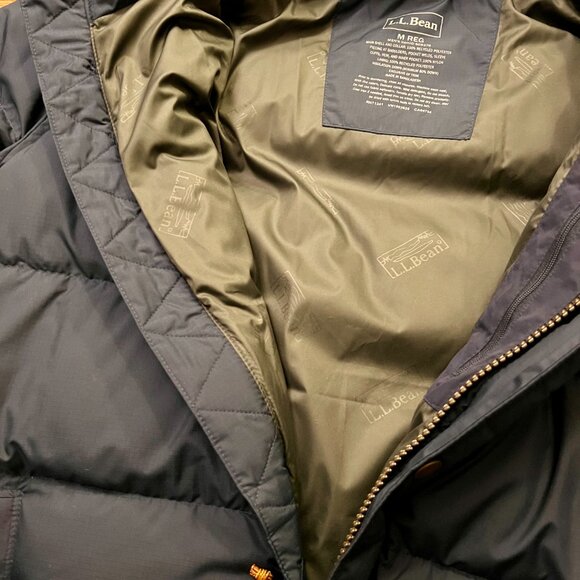 LL Bean Men’s Mountain Classic Down Parka – Size M Regular – NAVY - Picture 4 of 9
